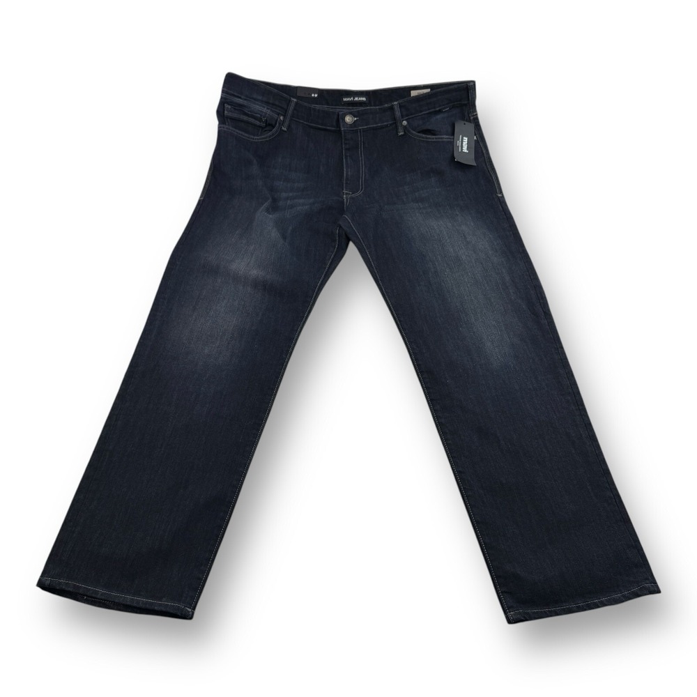 Mavi Jeans Deep Stanford Blue Matt Relaxed Straight Cotton Blend Mens 40x32 NWT